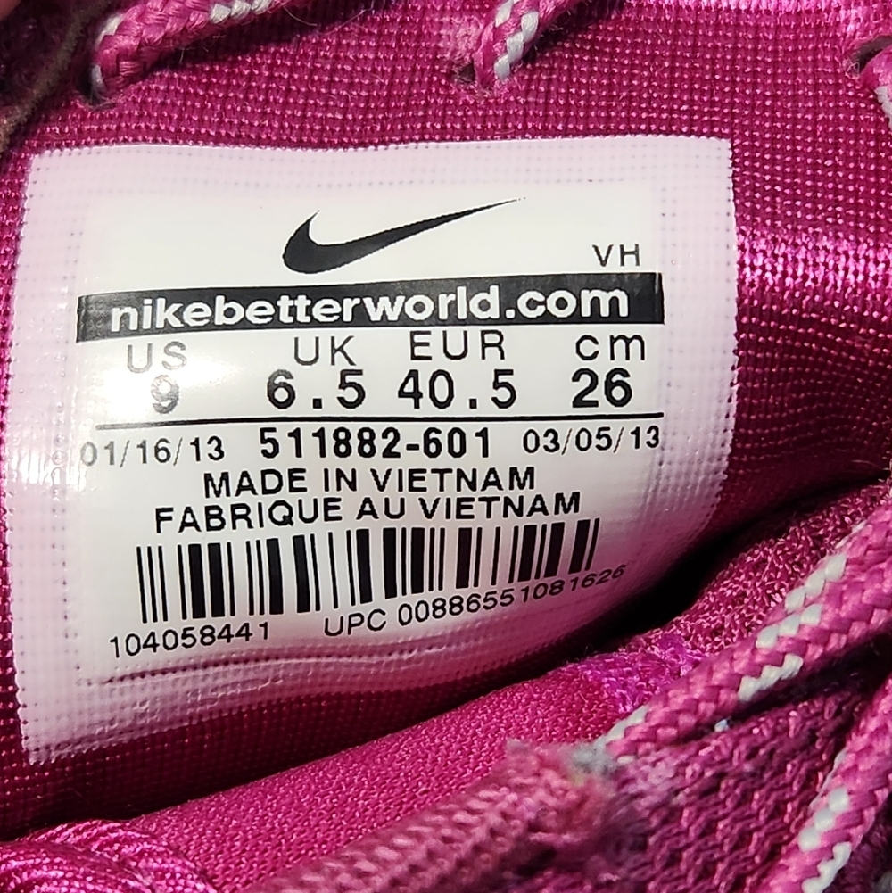Nike Roshe One 511882-601 Women’s 9 Pink Gray Mesh Sneakers - Picture 7 of 7